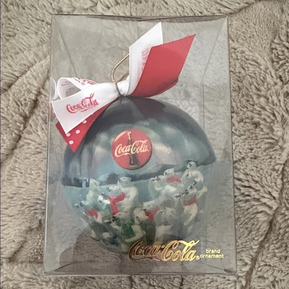 Collectible Vintage Christmas 1995 Coca-Cola Polar Bear NIB ornament